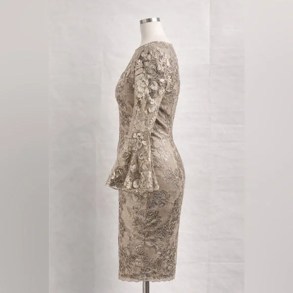 SOLD: Calvin Klein Lace Midi Dress | Carolyn Bessette–Inspired Quiet Luxury - Picture 4 of 6